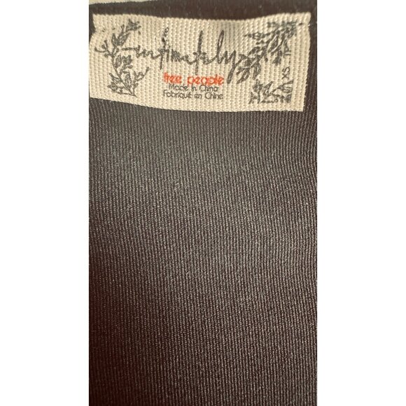 NWOT Free People XS Black Va Va Voop Plunge Neck Puff Sleeve Bodysuit - Picture 3 of 11